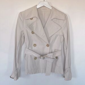 Mario Matteo Short Textured Trench Style Jacket